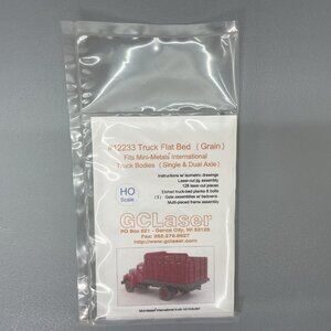 GCLaser Truck Flat Bed Grain Fits Mini Metal International Trucks 12233 HO